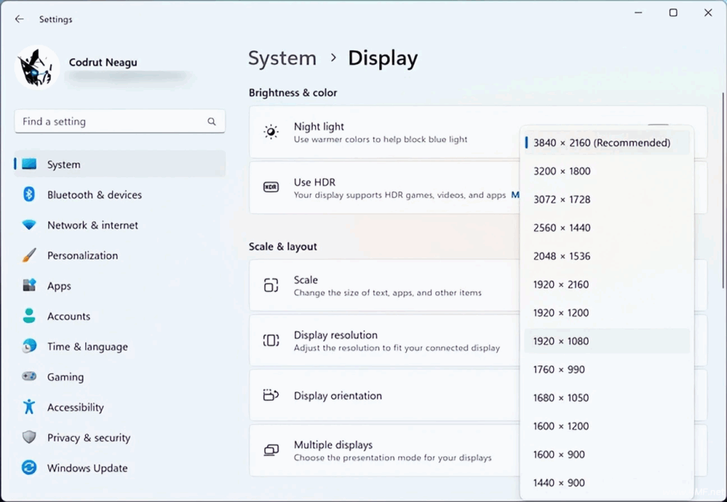 Windows 11 中的分辨率你设置对了吗？