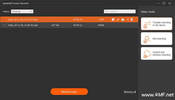 Apeaksoft Screen Recorder – 屏幕录像工具